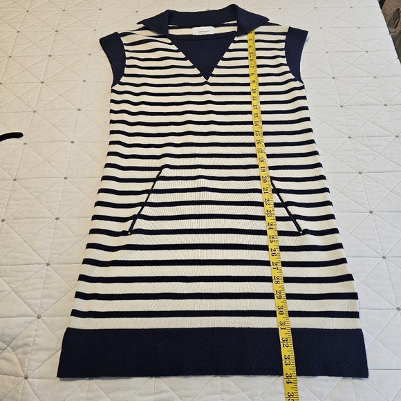 Current/Elliott Elsie Stripped Sweater Dress Navy & Ivory! Size 1. - Picture 10 of 12